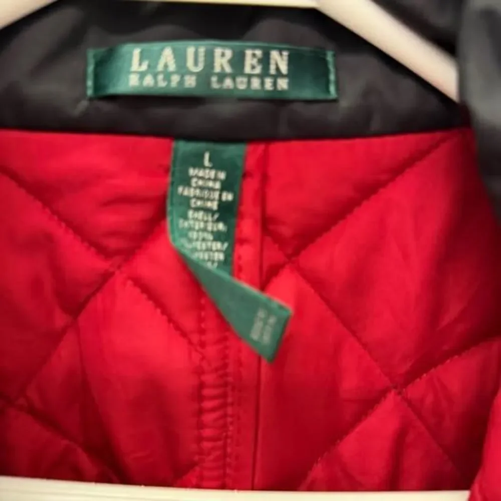 Women’s Ralph Lauren black quilted barn coat size large